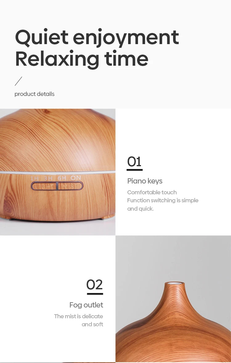 Wood Grain Ultrasonic Humidifier