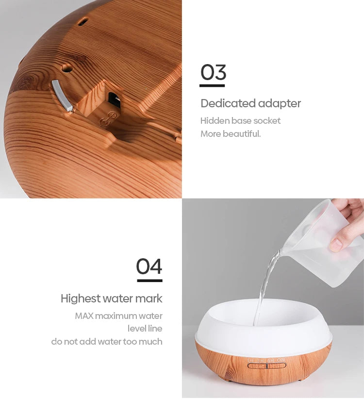 Wood Grain Ultrasonic Humidifier