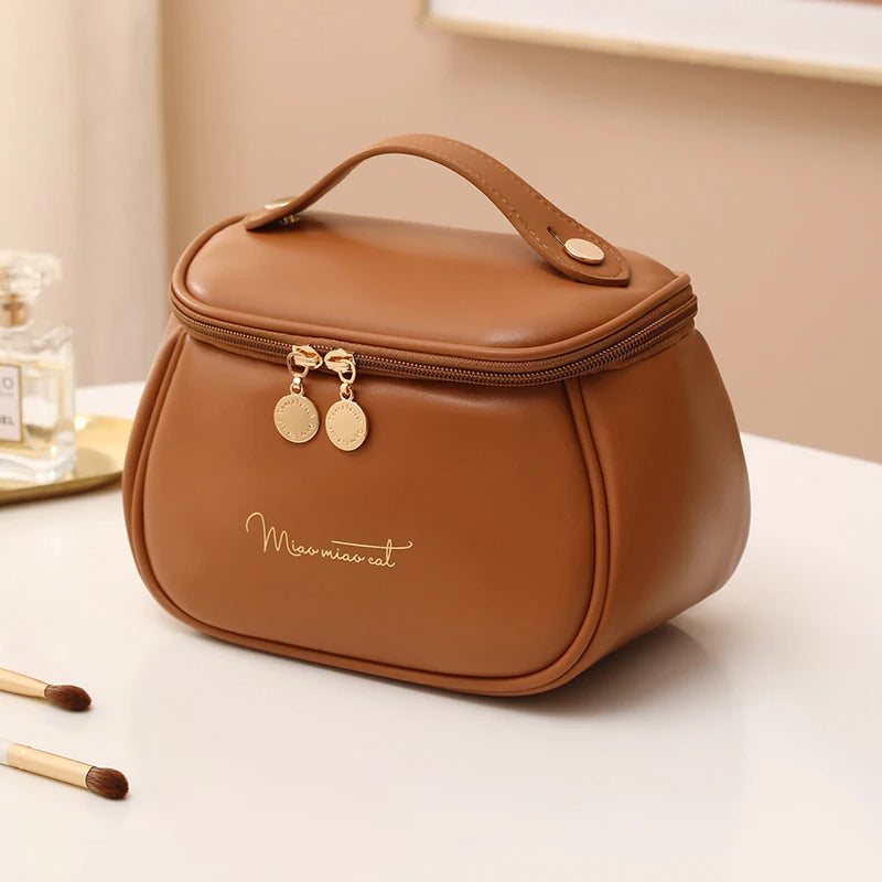 Cute Waterproof Large Capacity Portable PU Makeup Bag