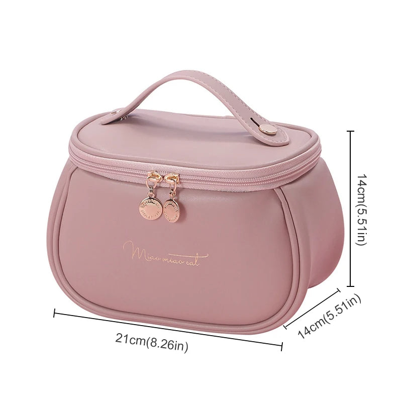 Cute Waterproof Large Capacity Portable PU Makeup Bag