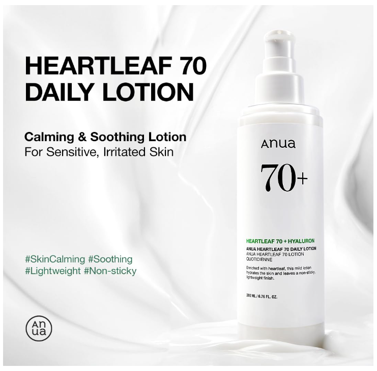 Anua Heartleaf Daily Lotion - Face Moisturizer with Hyaluronic Acid