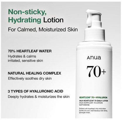 Anua Heartleaf Daily Lotion - Face Moisturizer with Hyaluronic Acid